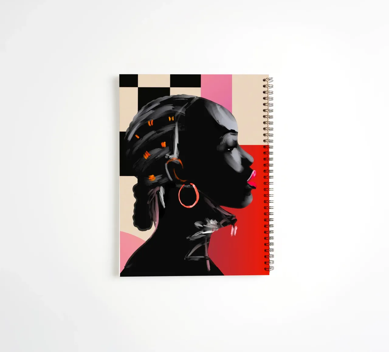 Girl Portrait 15 spiral notebook by ThingDesign