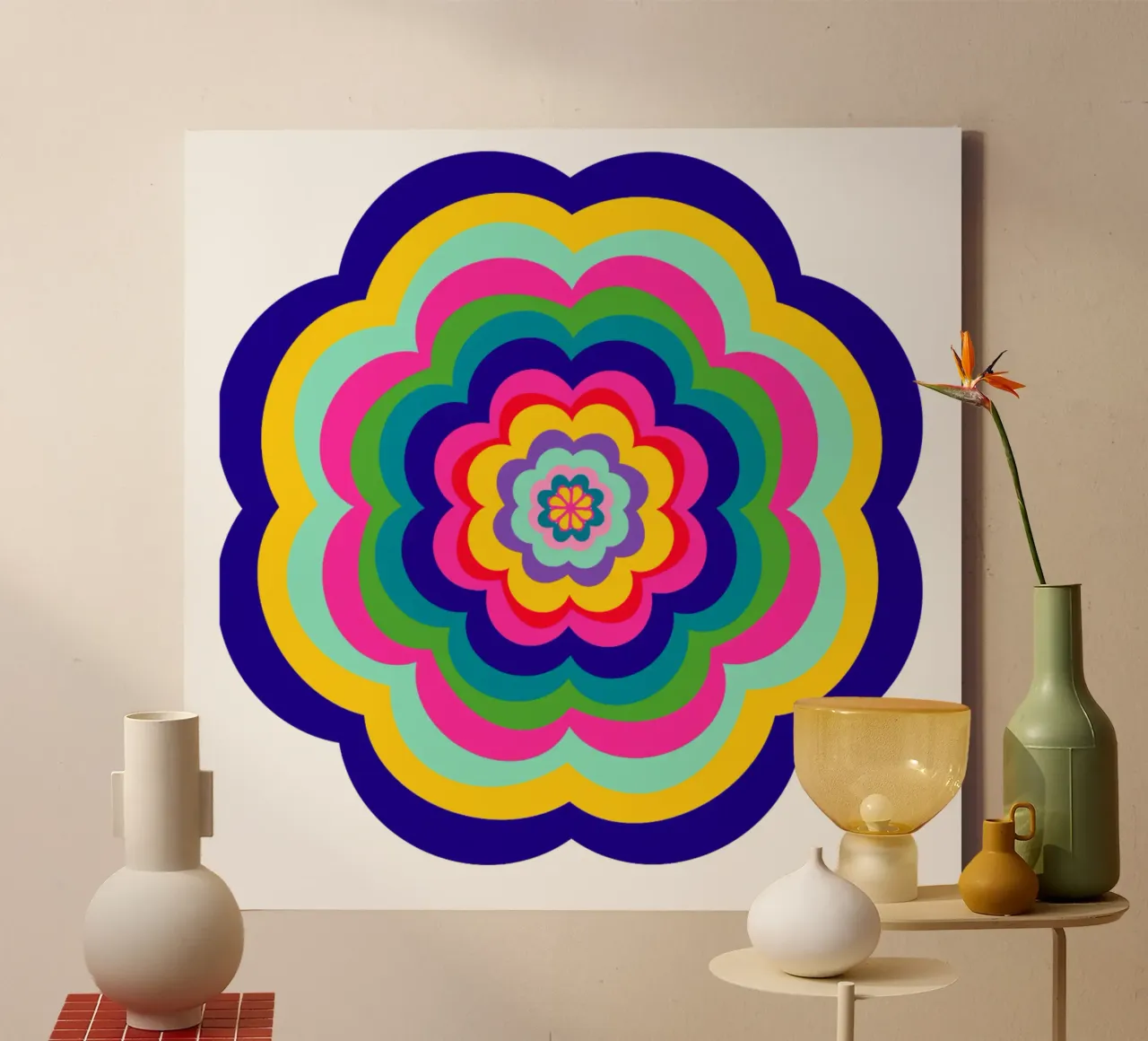 Gute Laune Blüte canvas by Miris bunte Modewelt