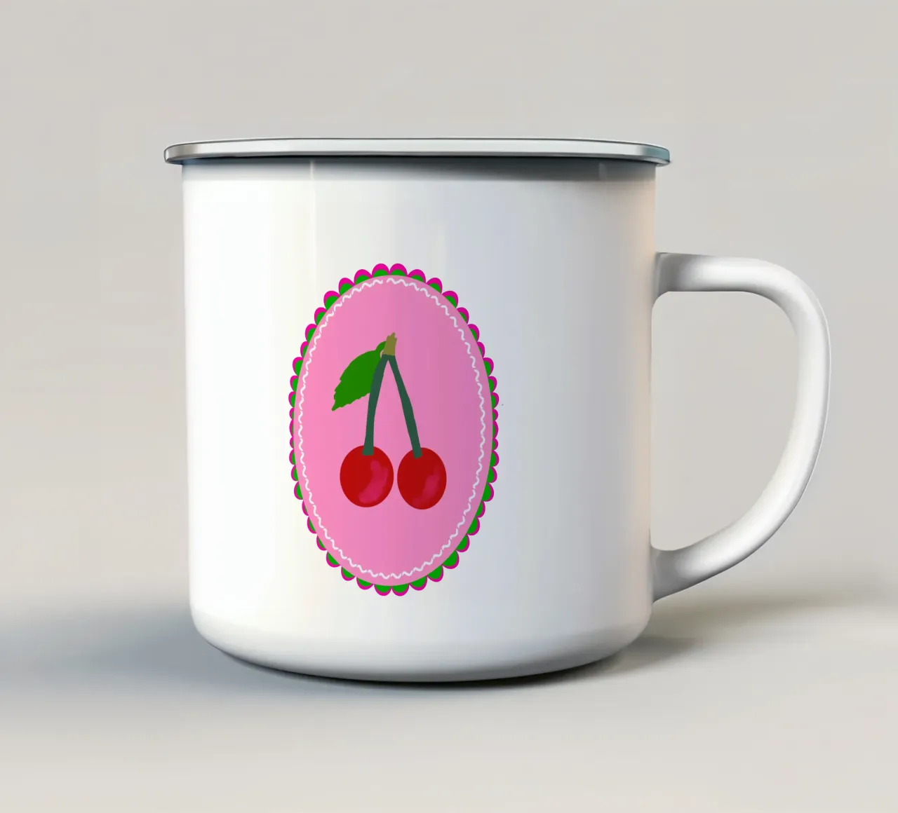 Lovely Cherry tazza in smalto da Miris bunte Modewelt