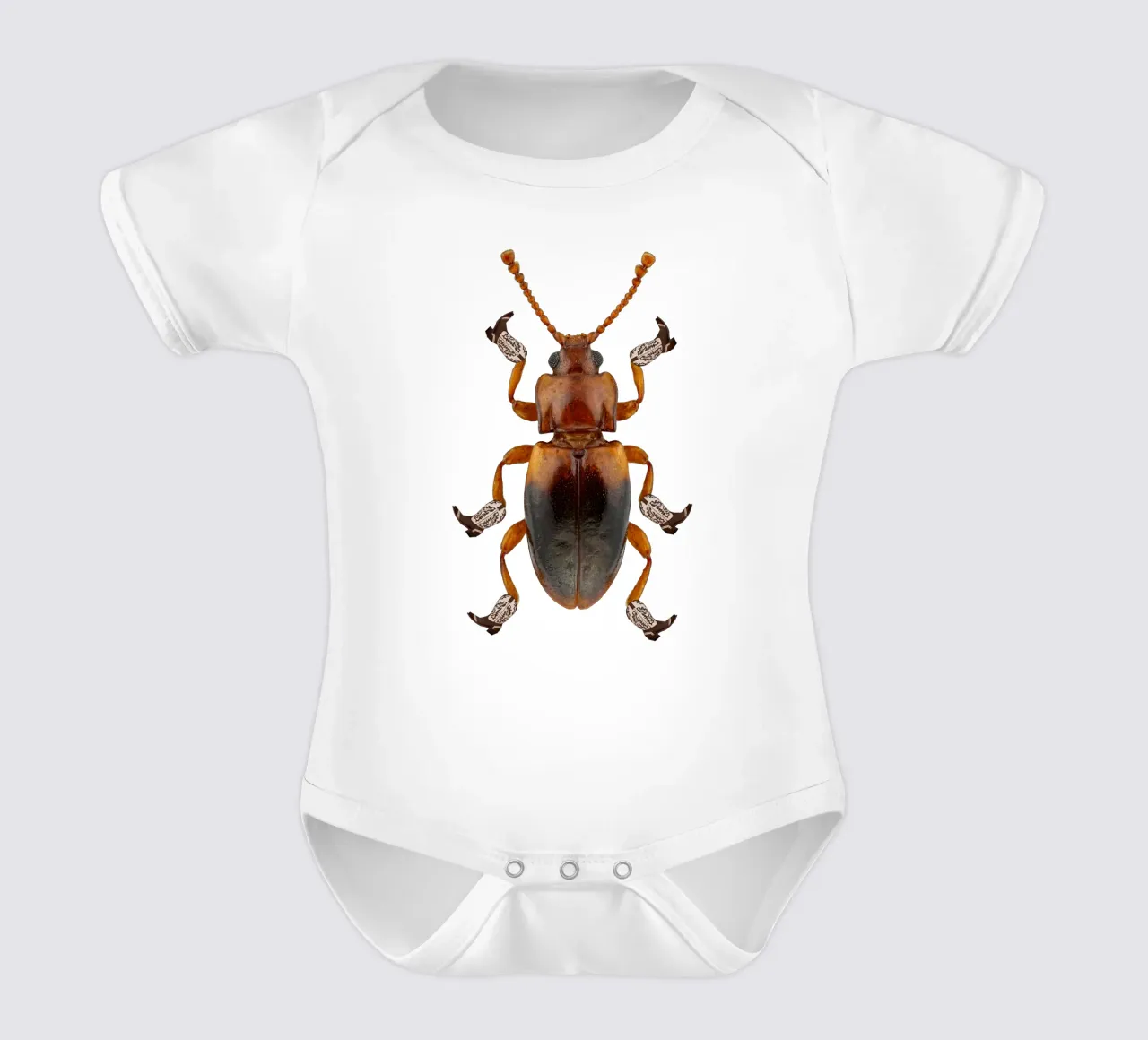 Billy The Booted Beetle body neonato maniche corte da AnyoneCanYeehaw