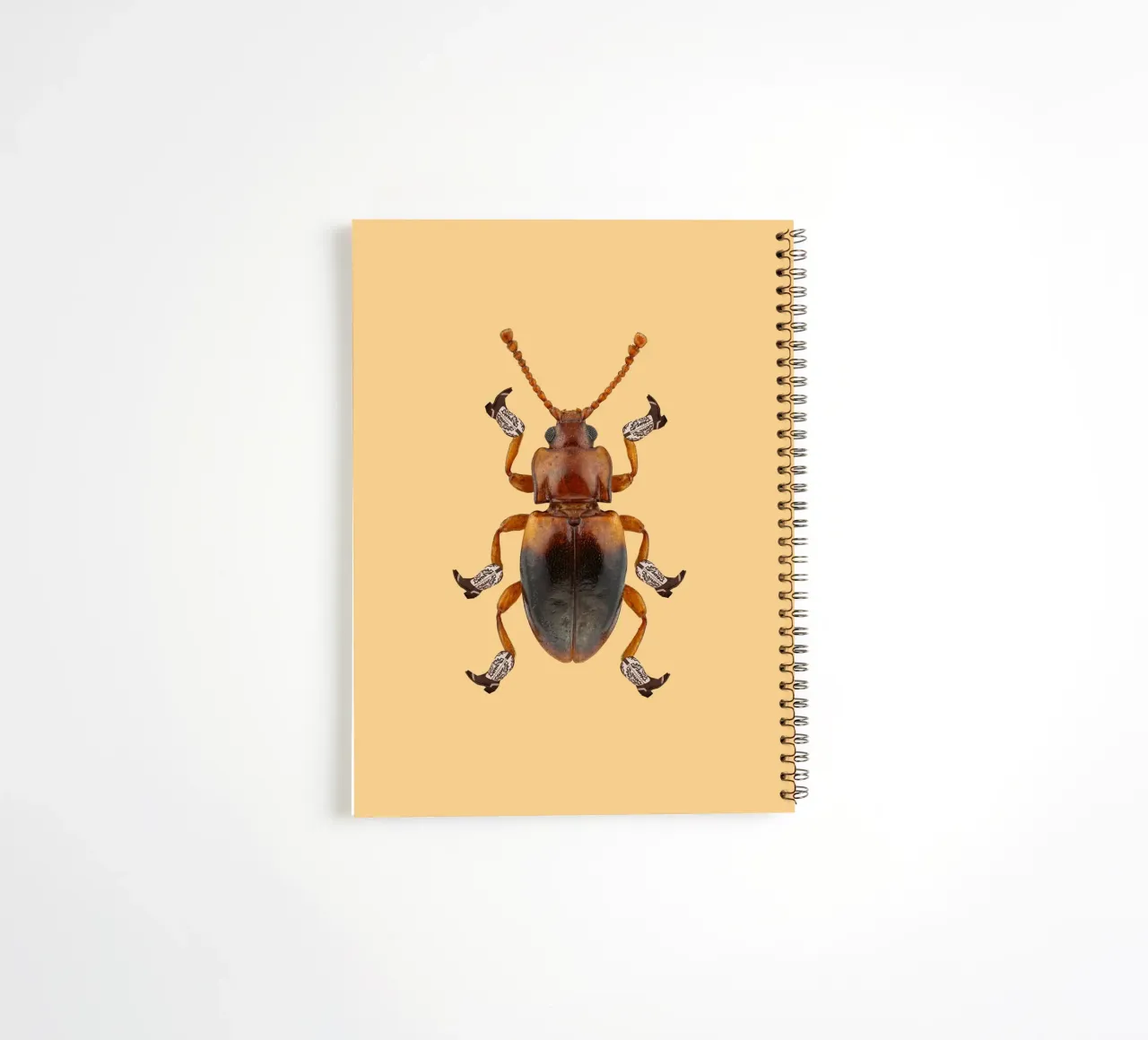 Billy The Booted Beetle spiral notebook by AnyoneCanYeehaw