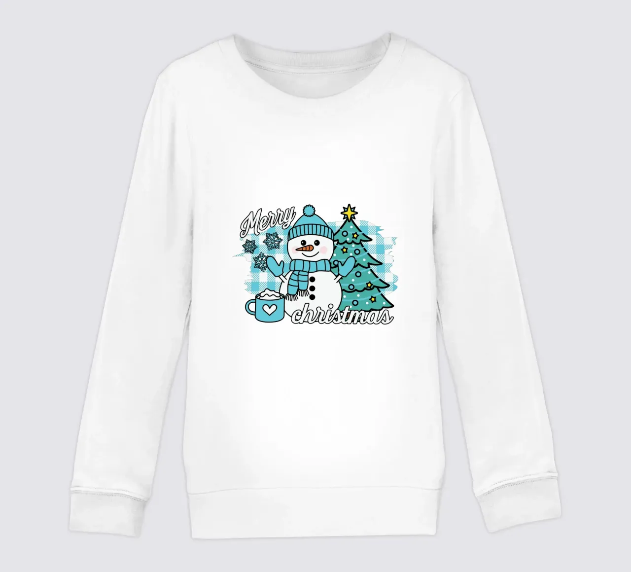 Snowman Merry Christmas felpa bambino da edsonramosart