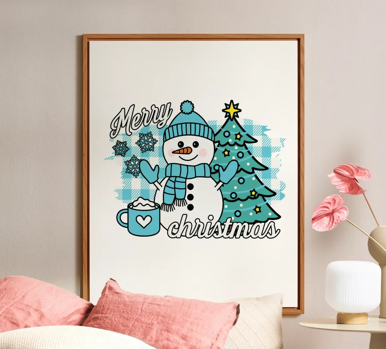 Snowman Merry Christmas alluminio dibond da edsonramosart