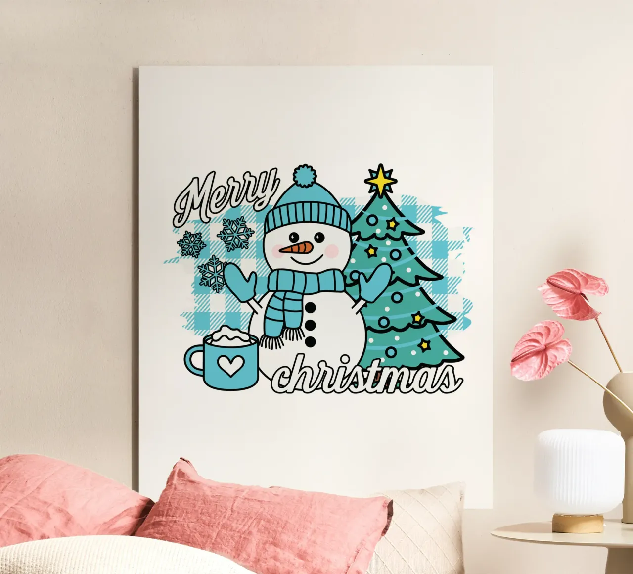 Snowman Merry Christmas alluminio dibond da edsonramosart