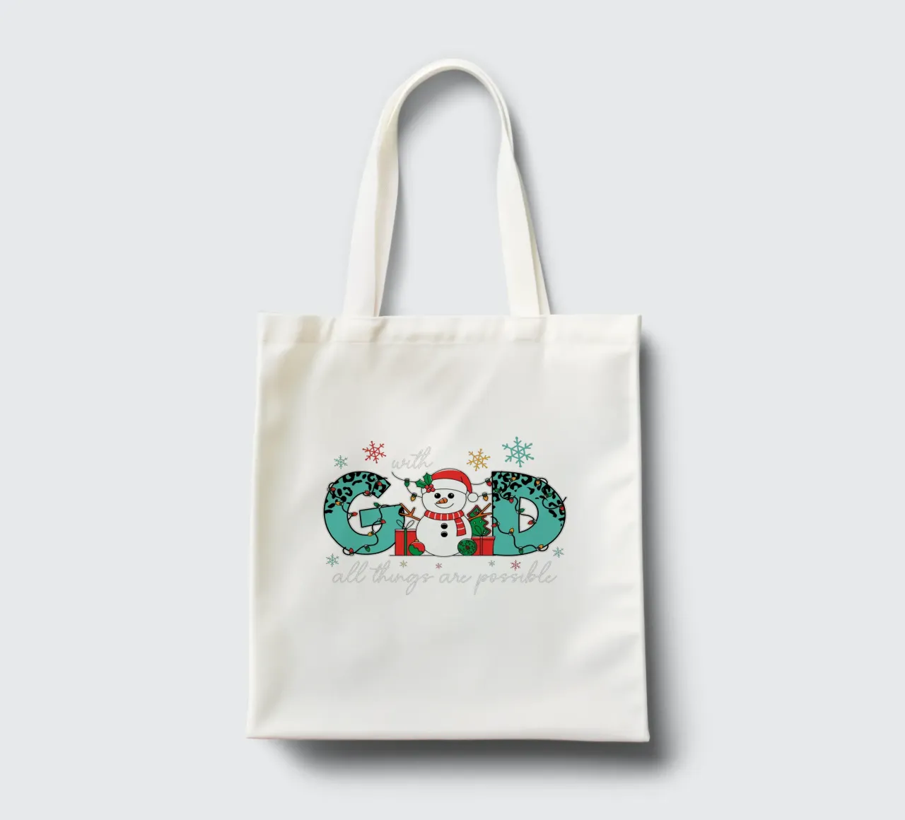 with God all things are possible borsa in juta da edsonramosart