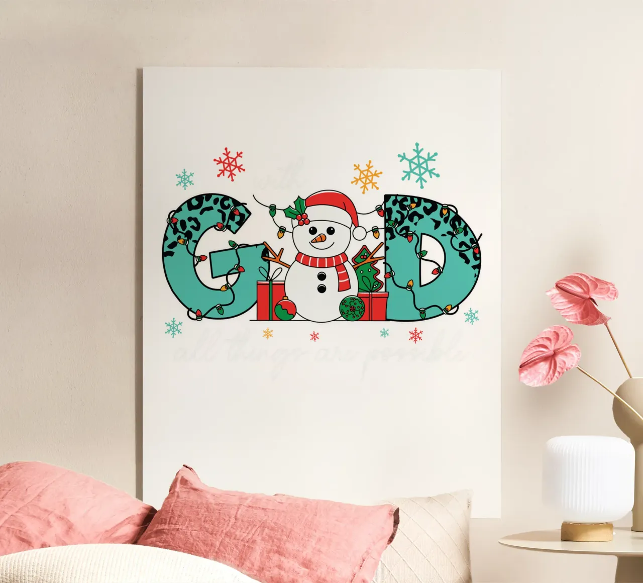 with God all things are possible plexiglass da edsonramosart