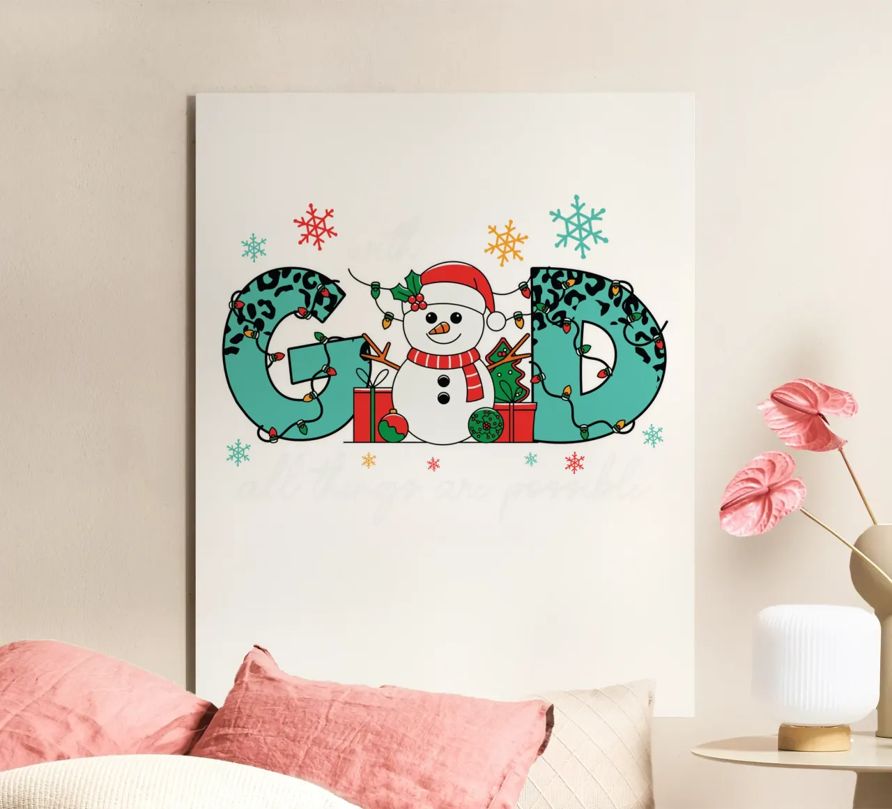 with God all things are possible alluminio dibond da edsonramosart