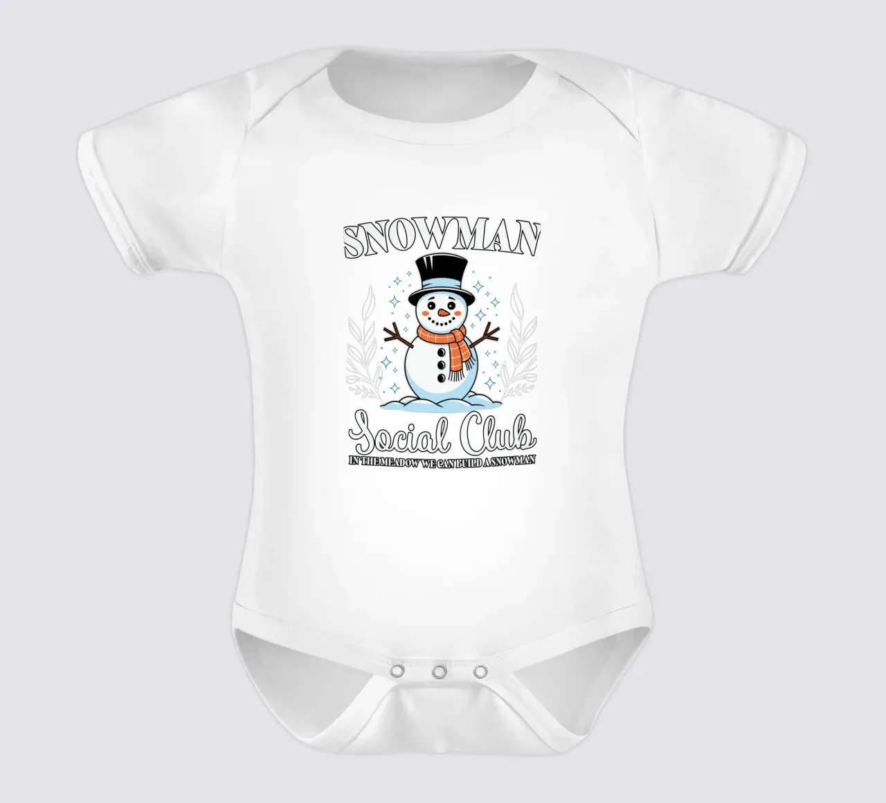 Snowman Social Club body neonato maniche corte da edsonramosart