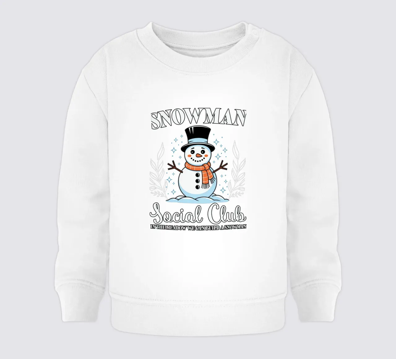 Snowman Social Club felpa neonato da edsonramosart