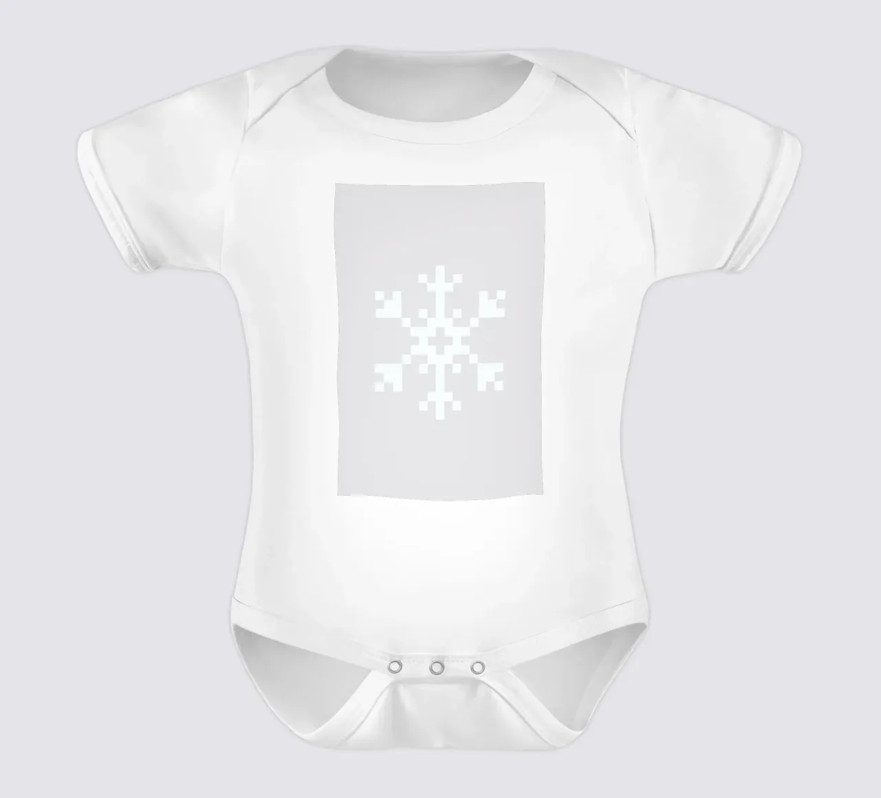 White Snowflake 2 body neonato maniche corte da Studio One