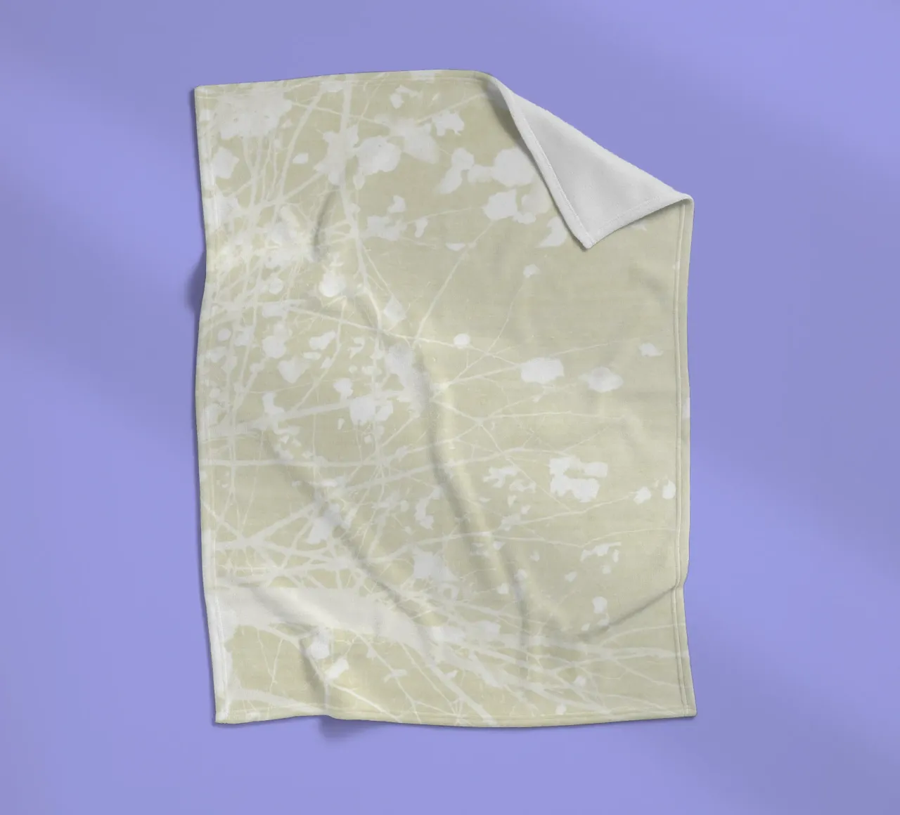 Vernice avorio Colpo di fogliame coperta in pile da amini54