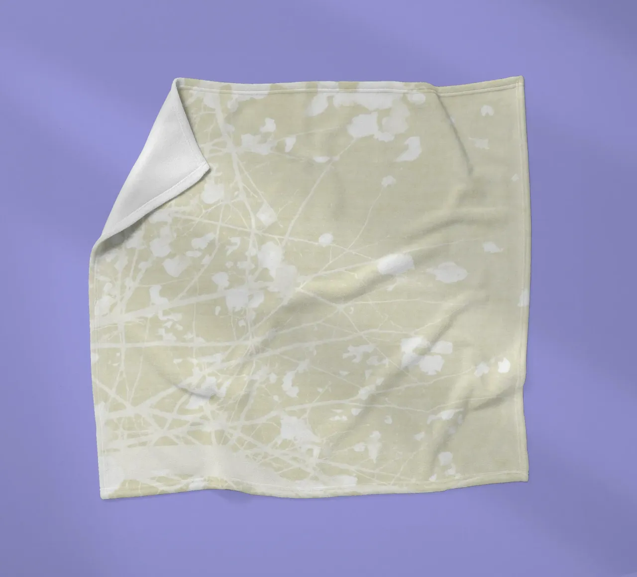 Vernice avorio Colpo di fogliame coperta in pile da amini54