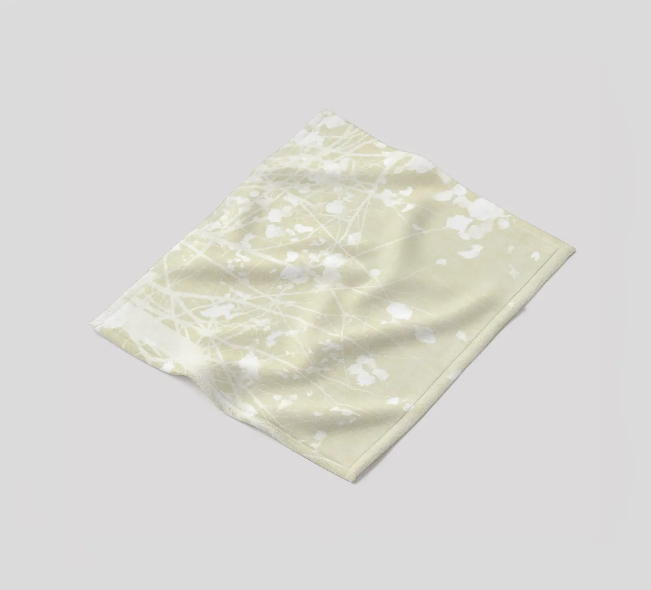 Vernice avorio Colpo di fogliame coperta in pile da amini54