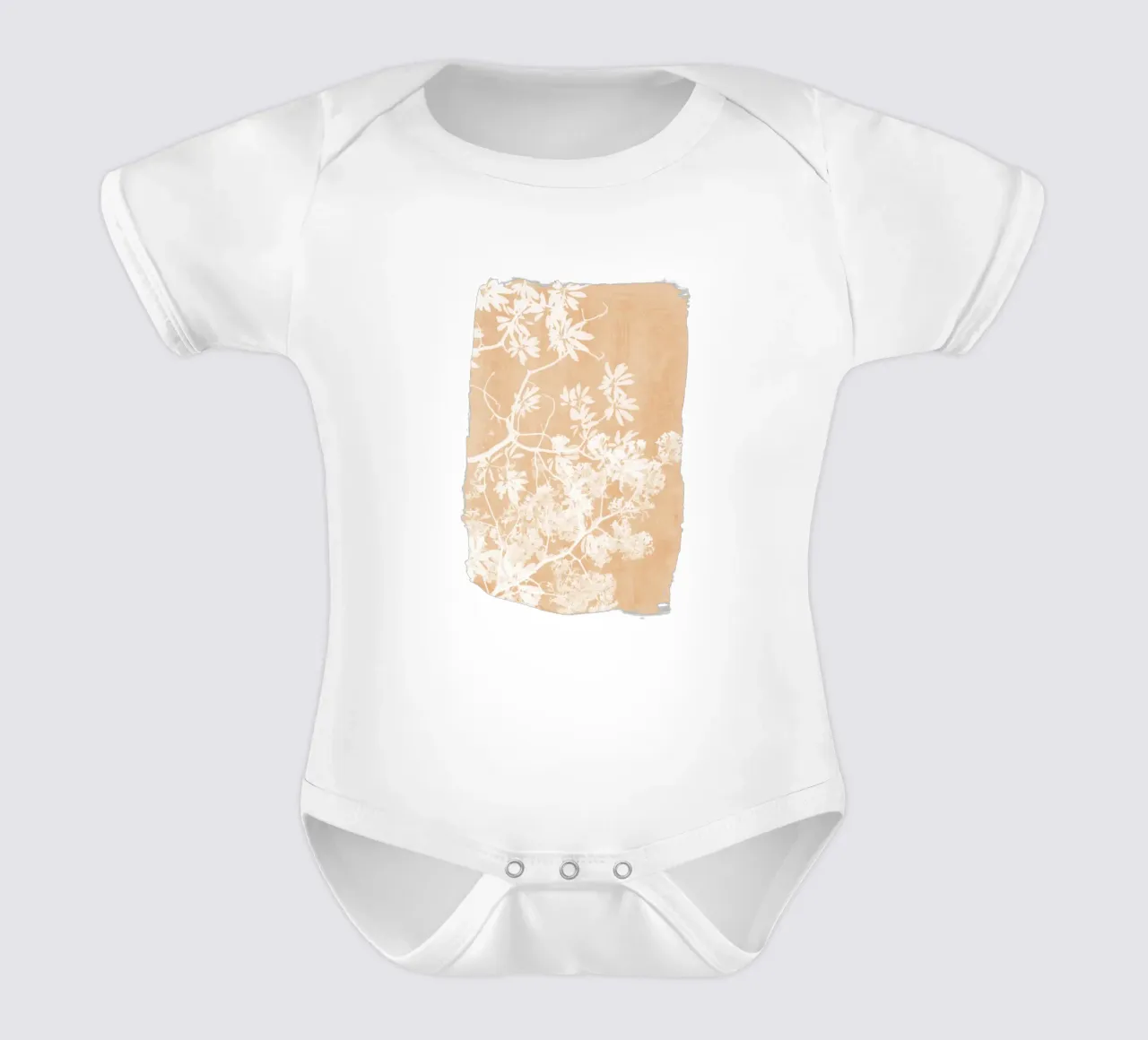 Orangefarbener Strich aus Laub Kurzarm Babybody von amini54
