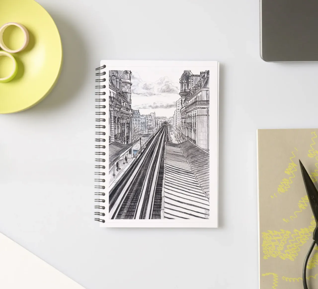 Passy Station spiral notebook by Asobōze