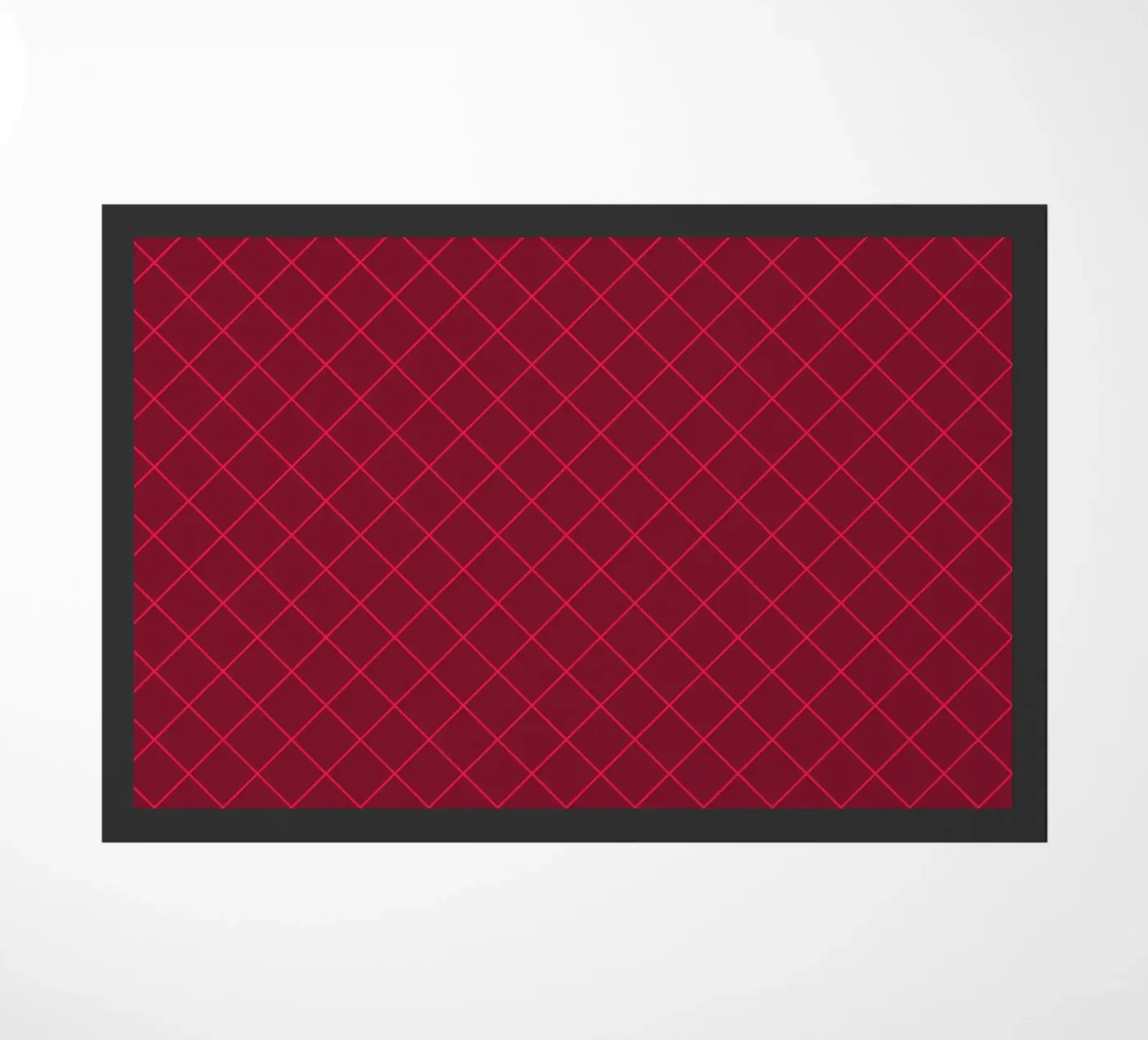 Geometrics Red doormat by Kate Westworth