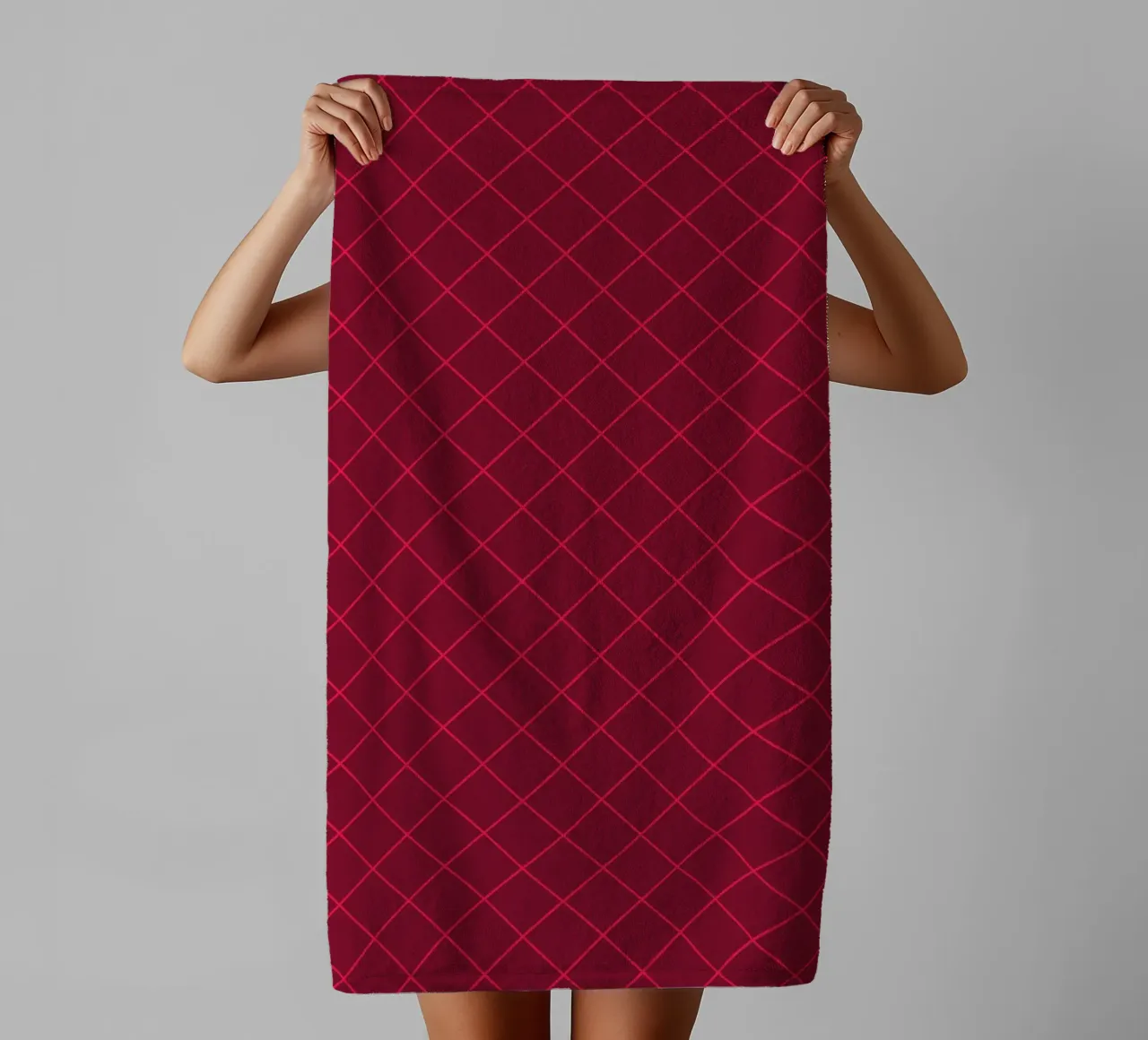 Geometrics Red asciugamano da bagno da Kate Westworth
