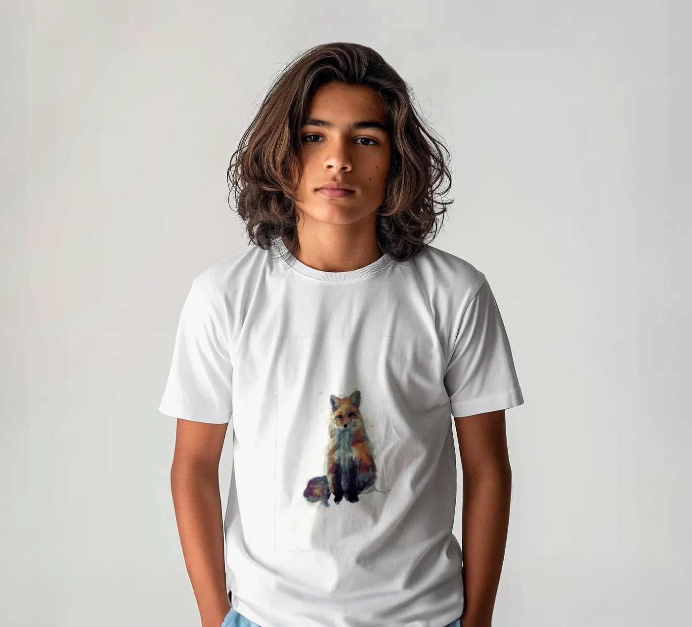 Fox kinder t-shirt van Amy Hamilton