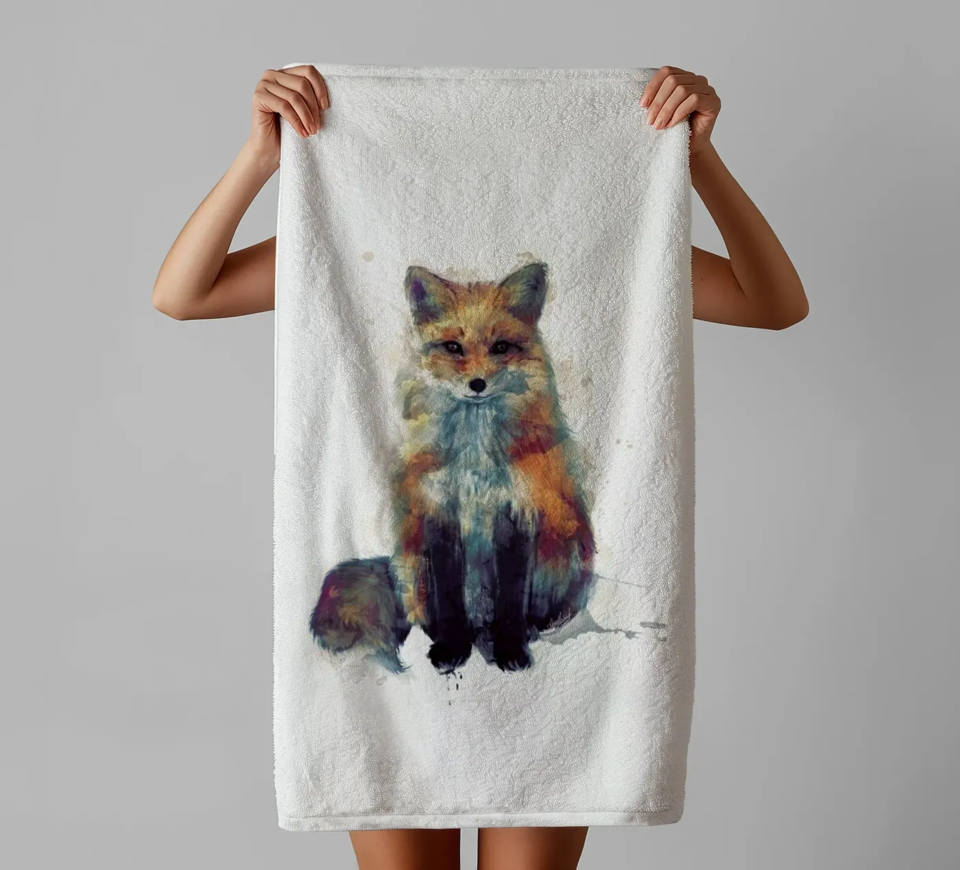Fox towel by Amy Hamilton