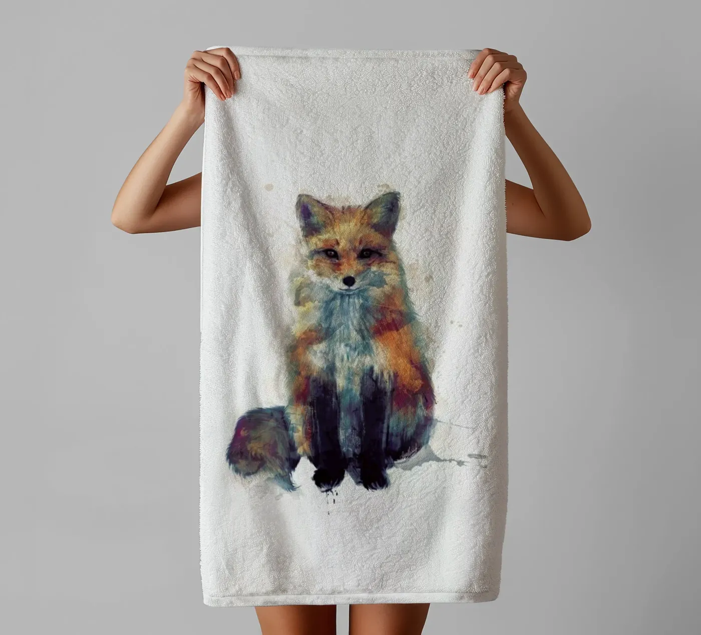 Fox badhanddoek van Amy Hamilton
