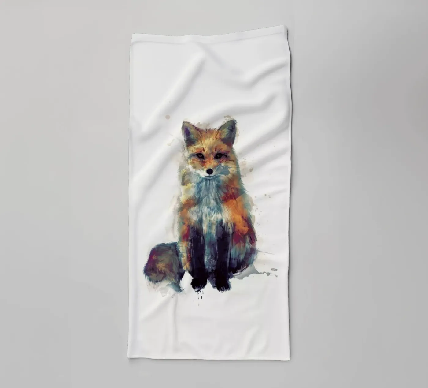 Fox towel by Amy Hamilton