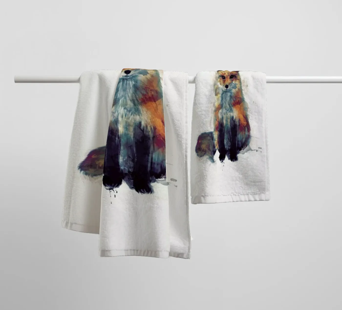 Fox towel by Amy Hamilton