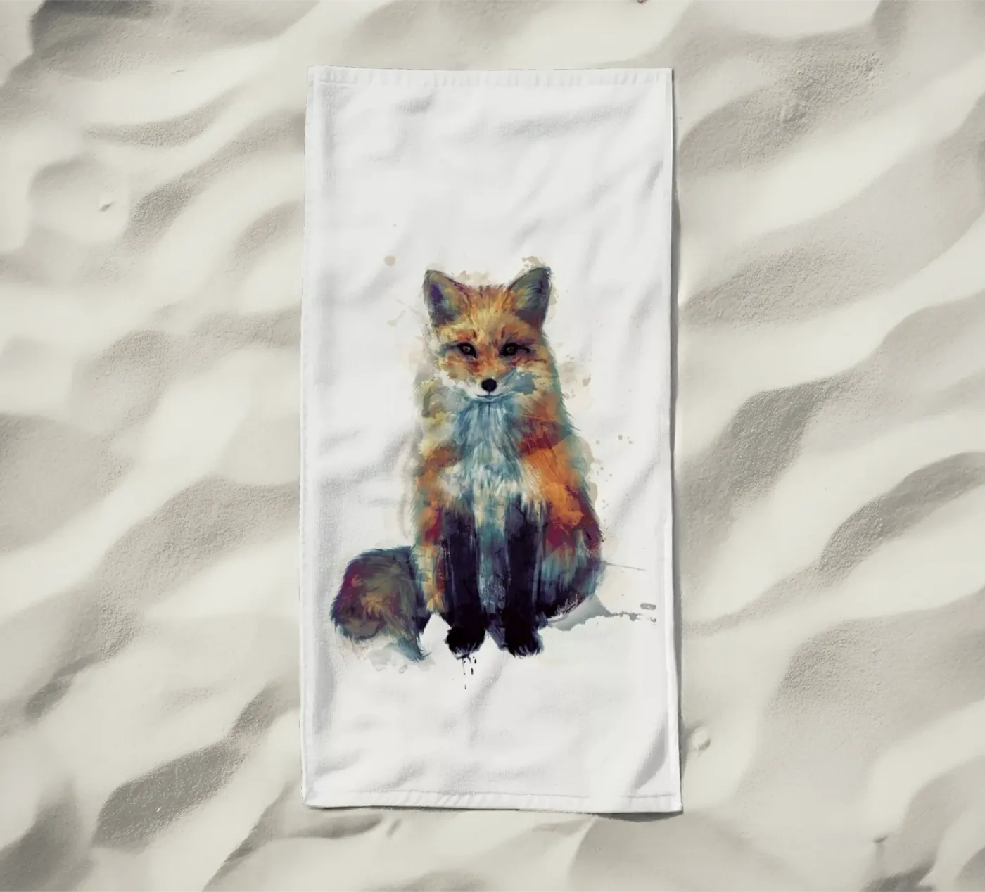 Fox strandhanddoek van Amy Hamilton