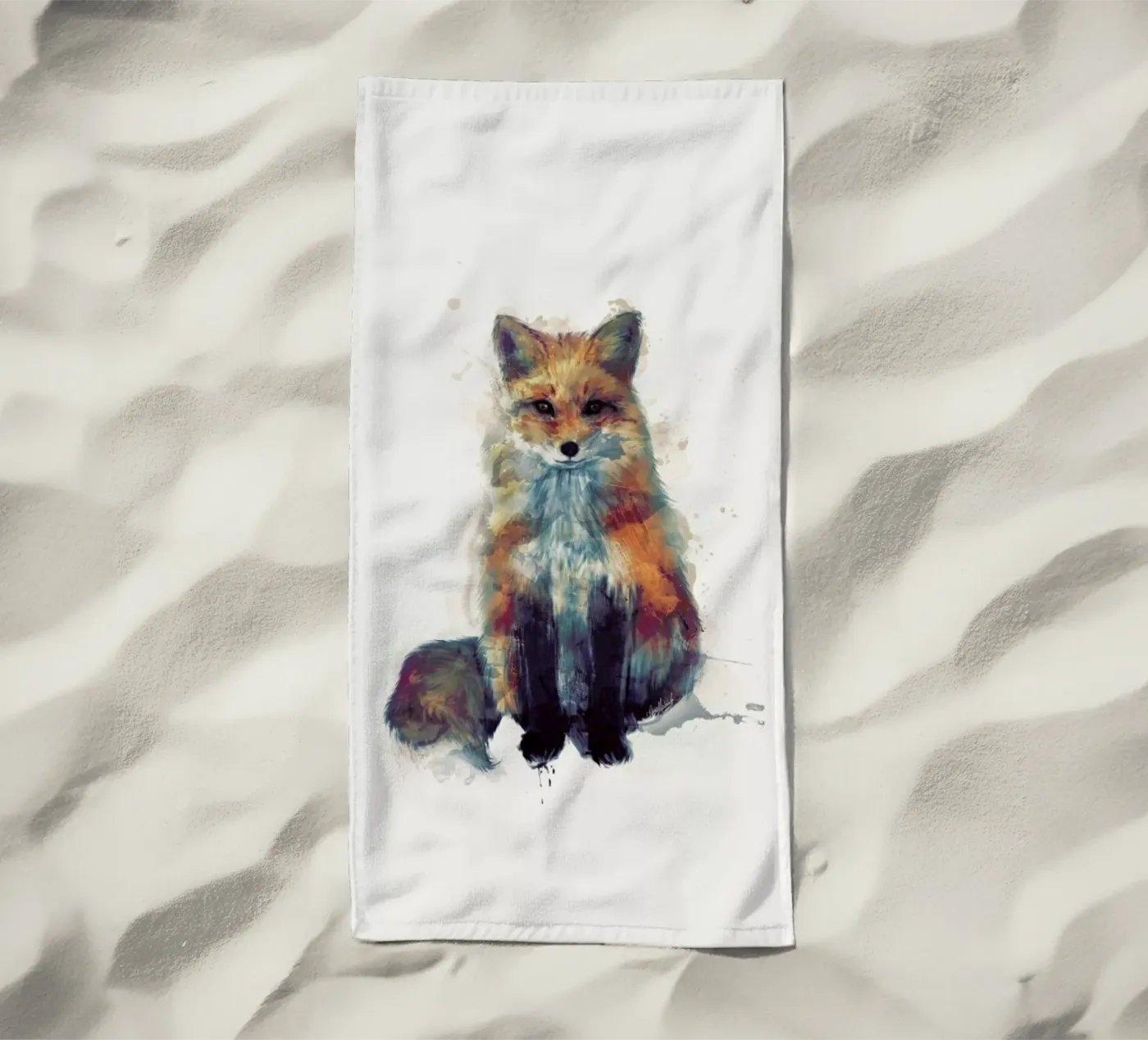Fox strandhanddoek van Amy Hamilton