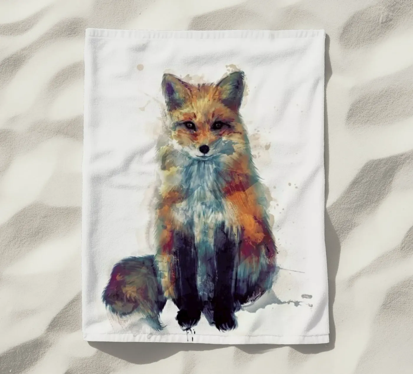 Fox strandhanddoek van Amy Hamilton