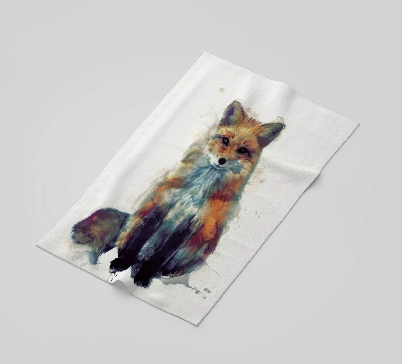 Fox strandhanddoek van Amy Hamilton
