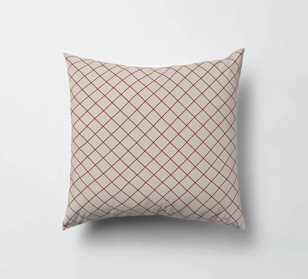 Geometrics Beige Red cuscino da Kate Westworth