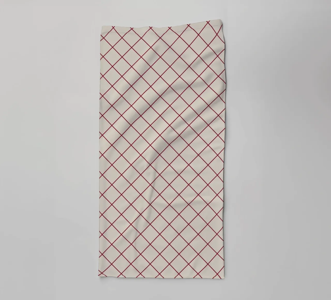 Geometrics Beige Red asciugamano da bagno da Kate Westworth