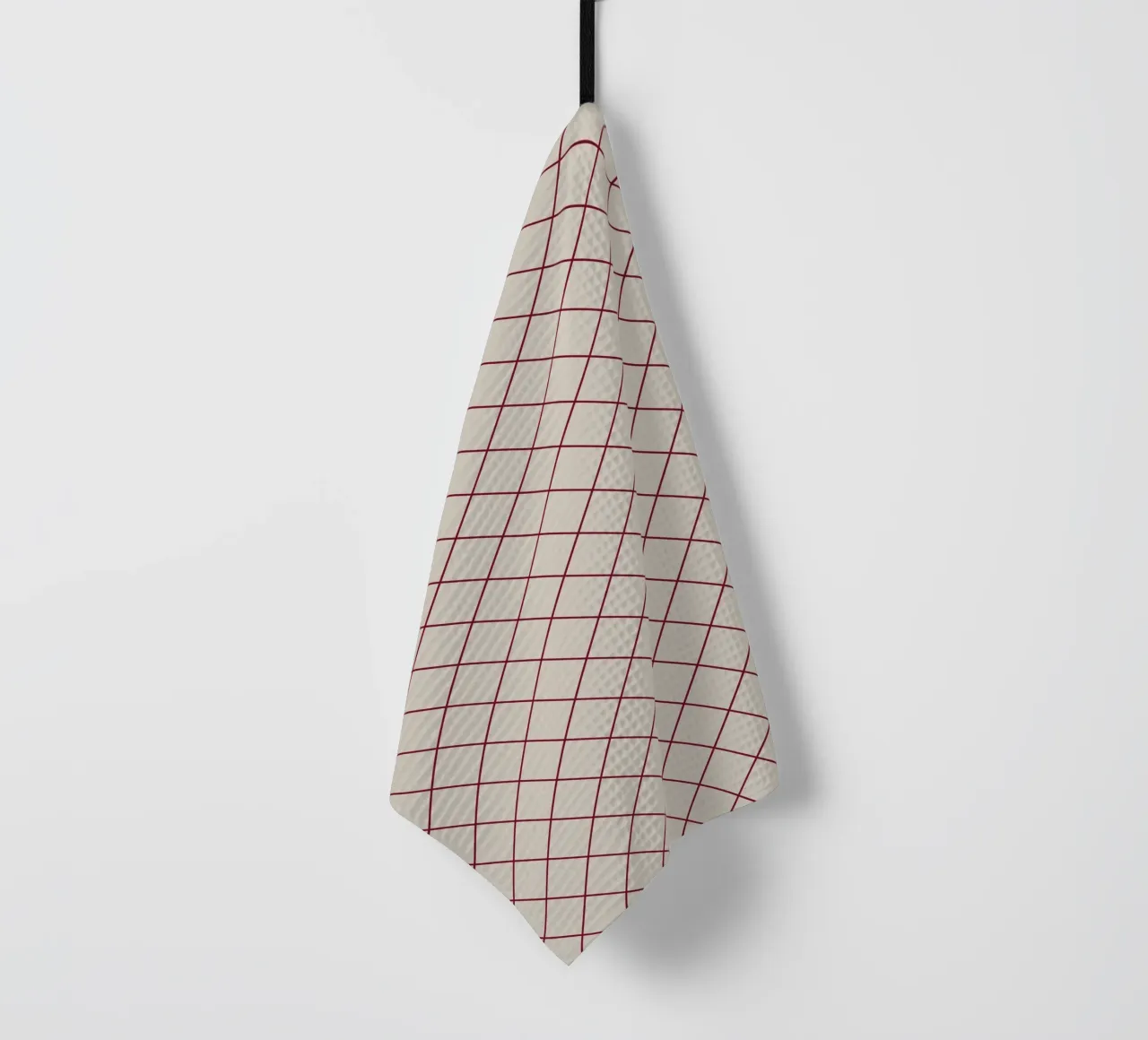 Geometrics Beige Red canovaccio da cucina da Kate Westworth