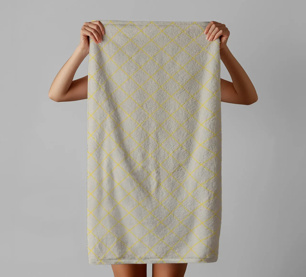 Geometrics Yellow asciugamano da bagno da Kate Westworth