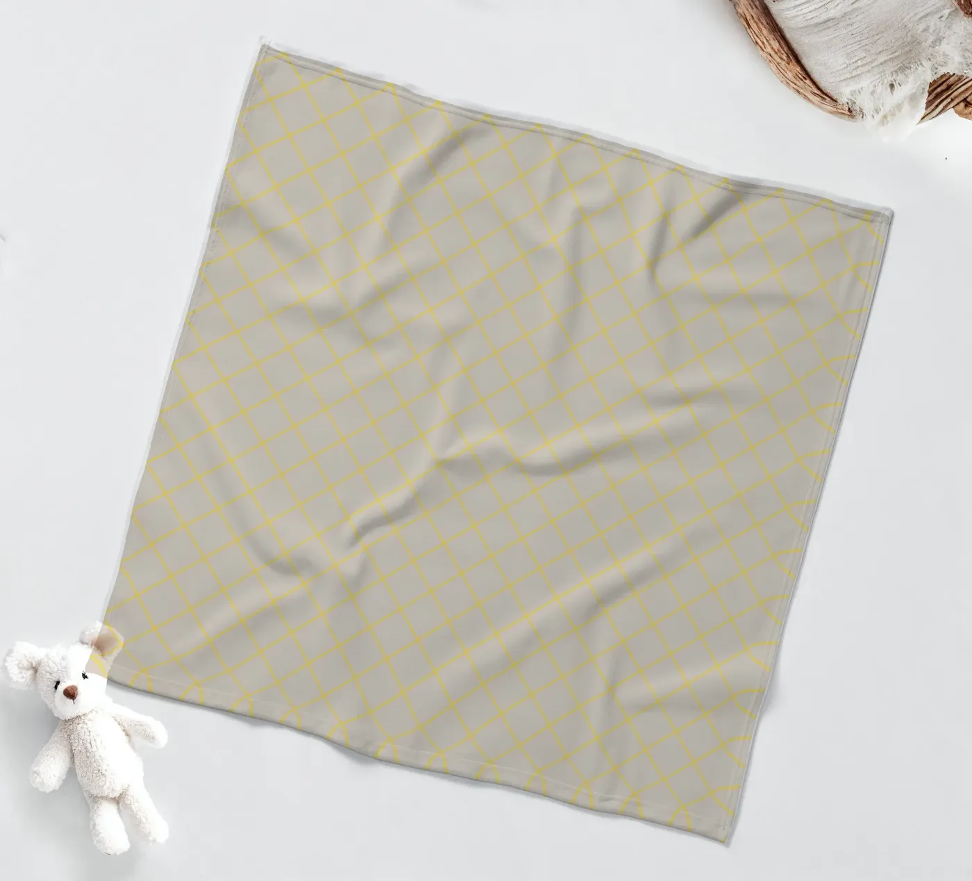 Geometrics Yellow Fleecedecke von Kate Westworth