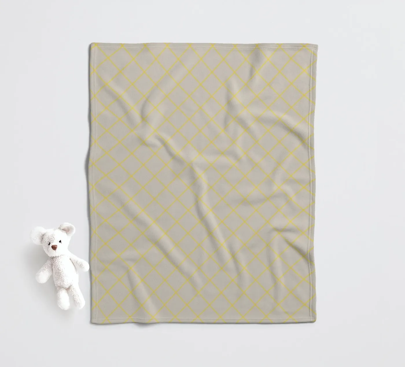 Geometrics Yellow Fleecedecke von Kate Westworth