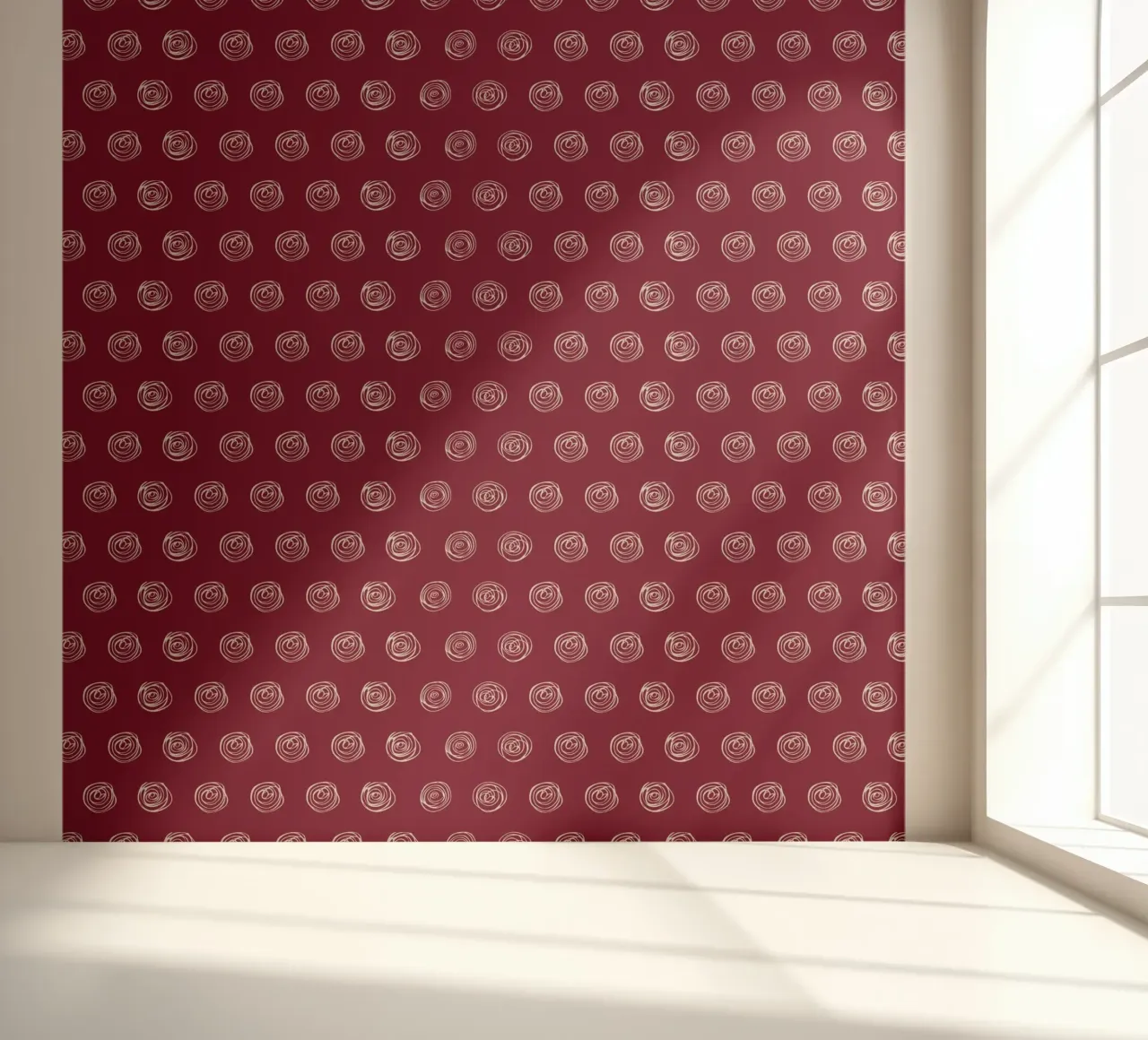 Dots Red fotobehang van Kate Westworth