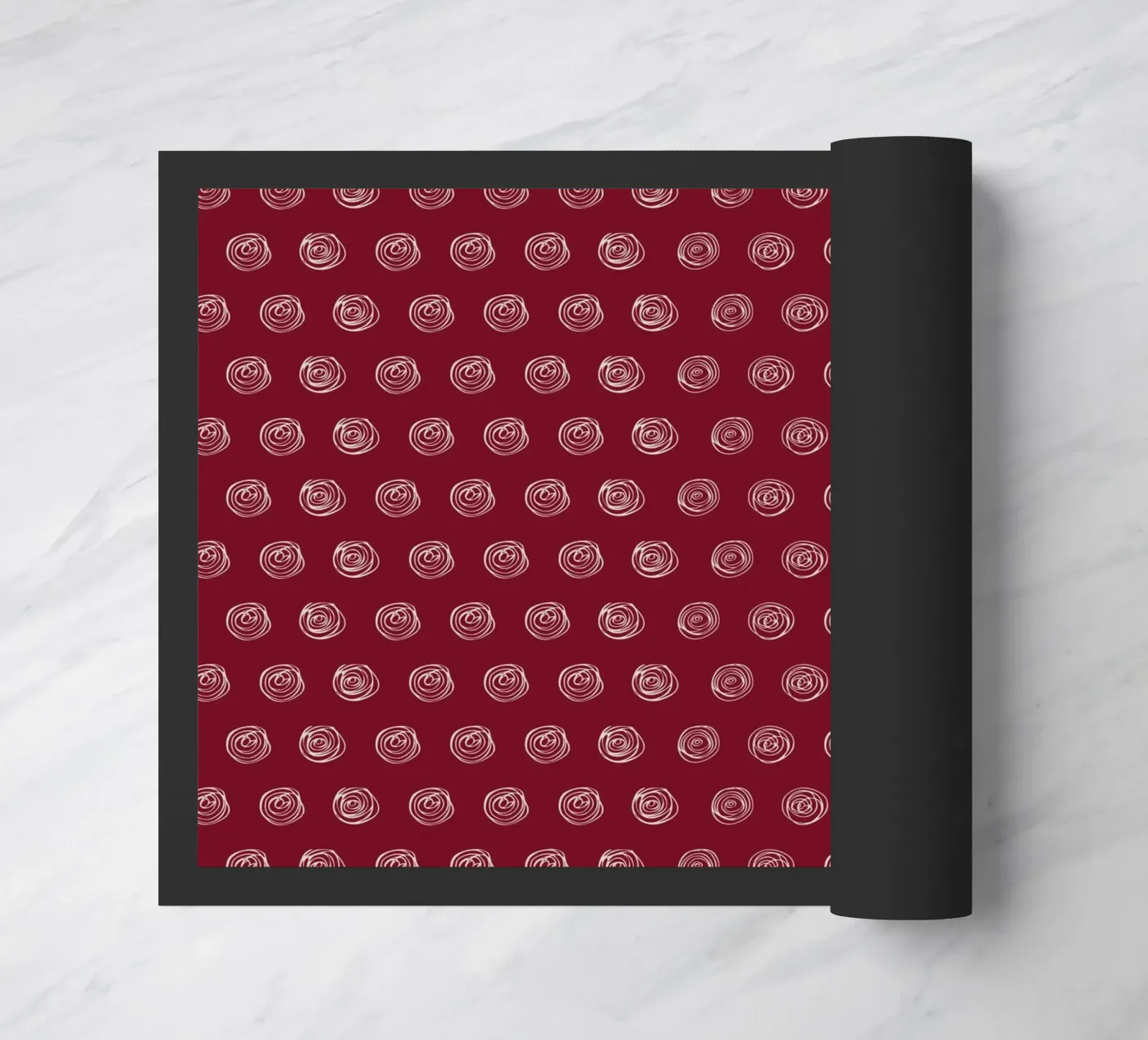 Dots Red Fußmatte von Kate Westworth