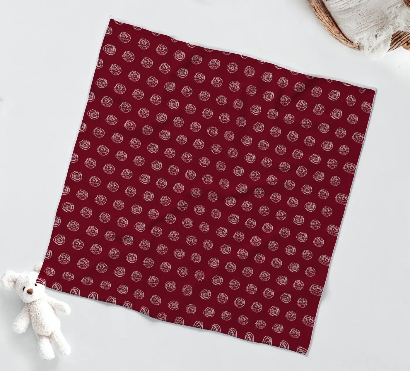 Dots Red fleece blanket by Kate Westworth