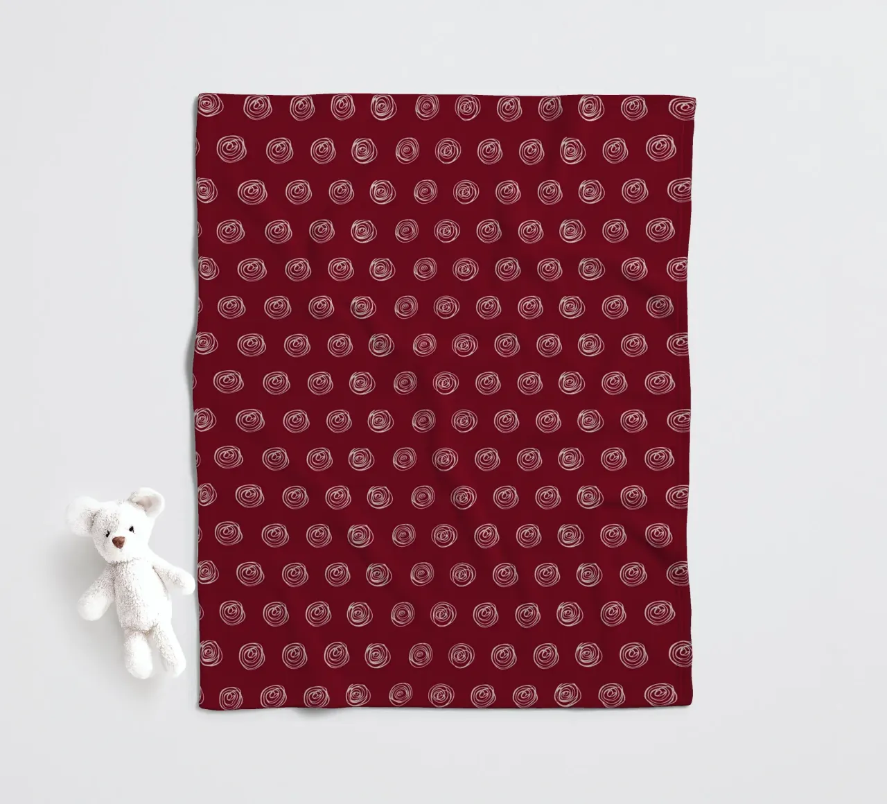 Dots Red fleece blanket by Kate Westworth