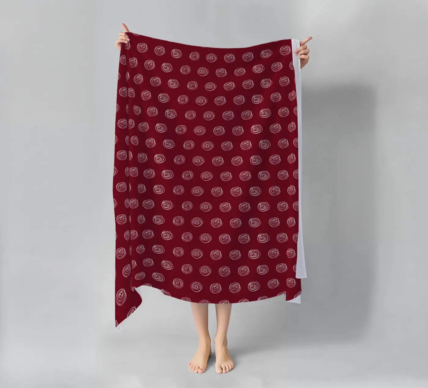 Dots Red strandhanddoek van Kate Westworth