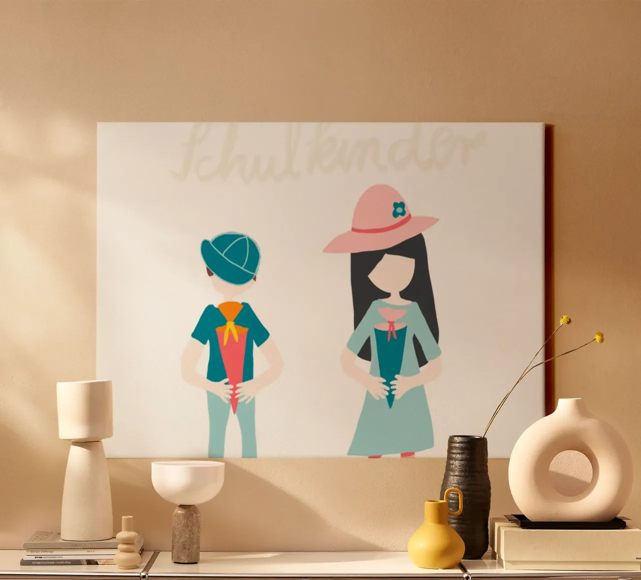 Schoolchildren canvas by Miris bunte Modewelt
