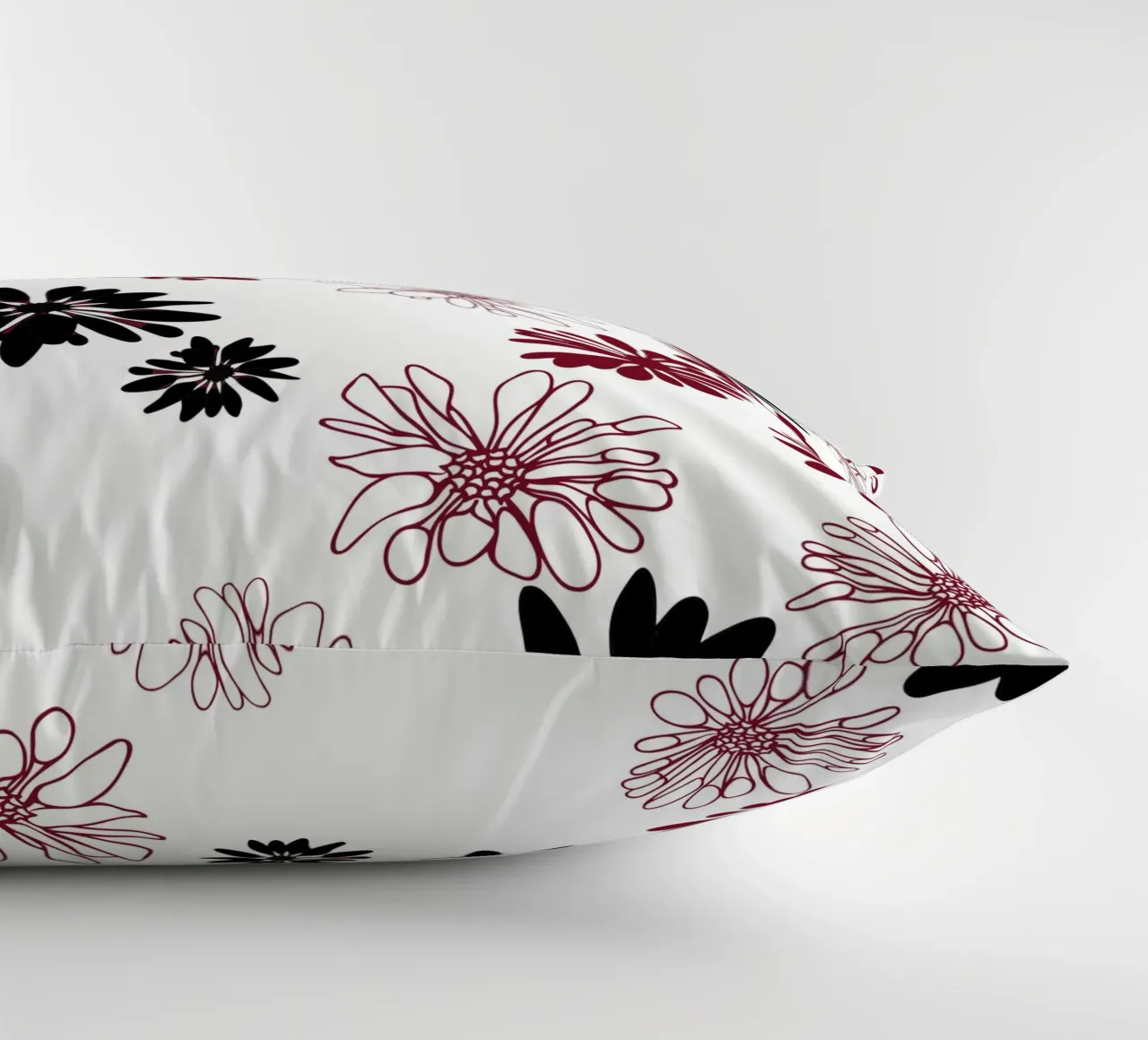 Bloom Boom Colour Splash White Black Red cuscino da Kate Westworth