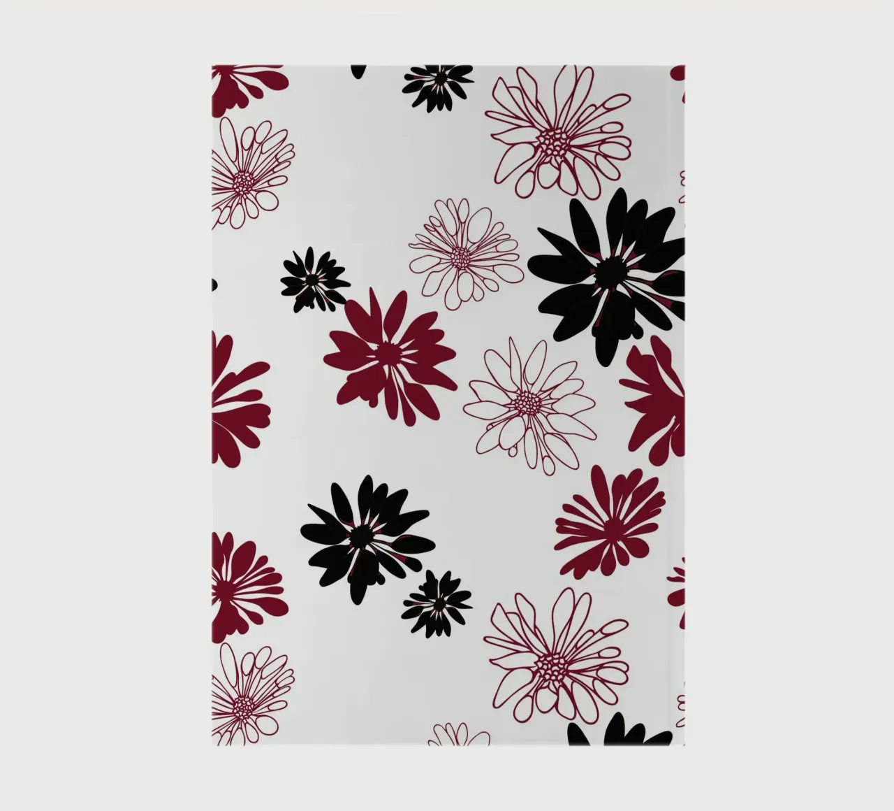 Bloom Boom Colour Splash White Black Red notebook by Kate Westworth