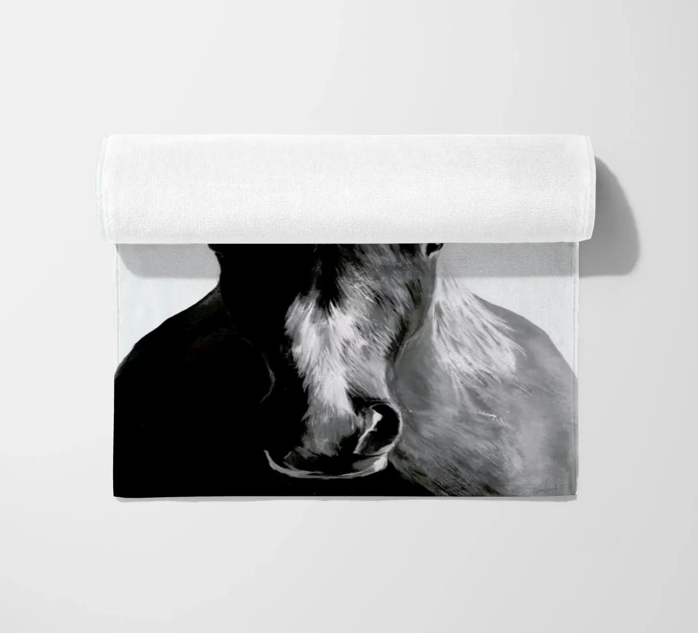Horse beach towel by Amy Hamilton