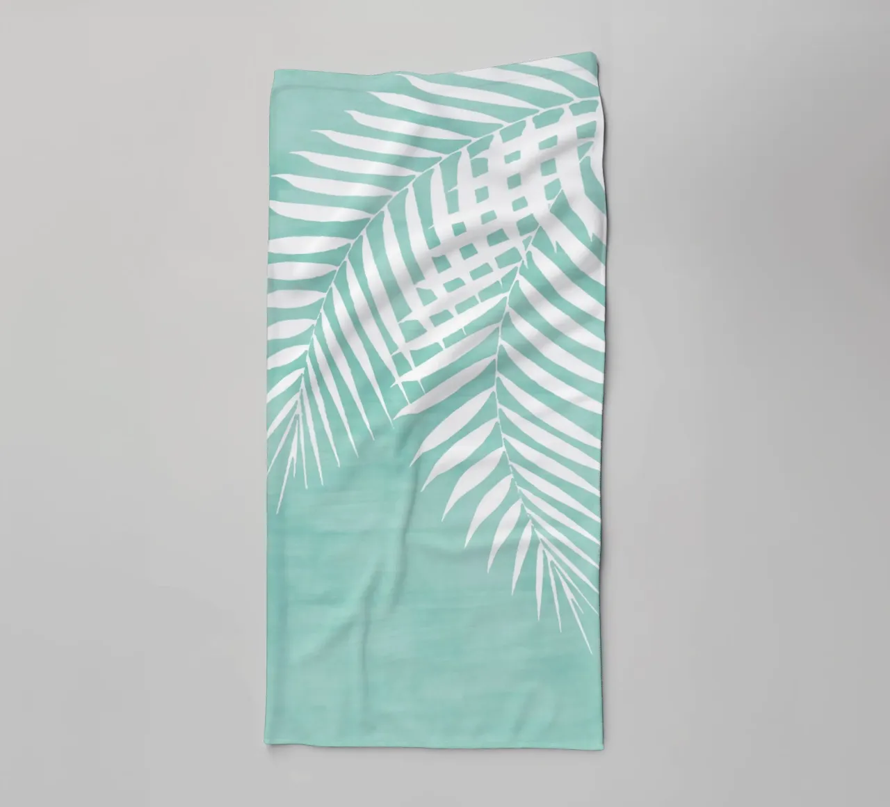 Teal Paint Strich von Palmenblättern Handtuch von amini54