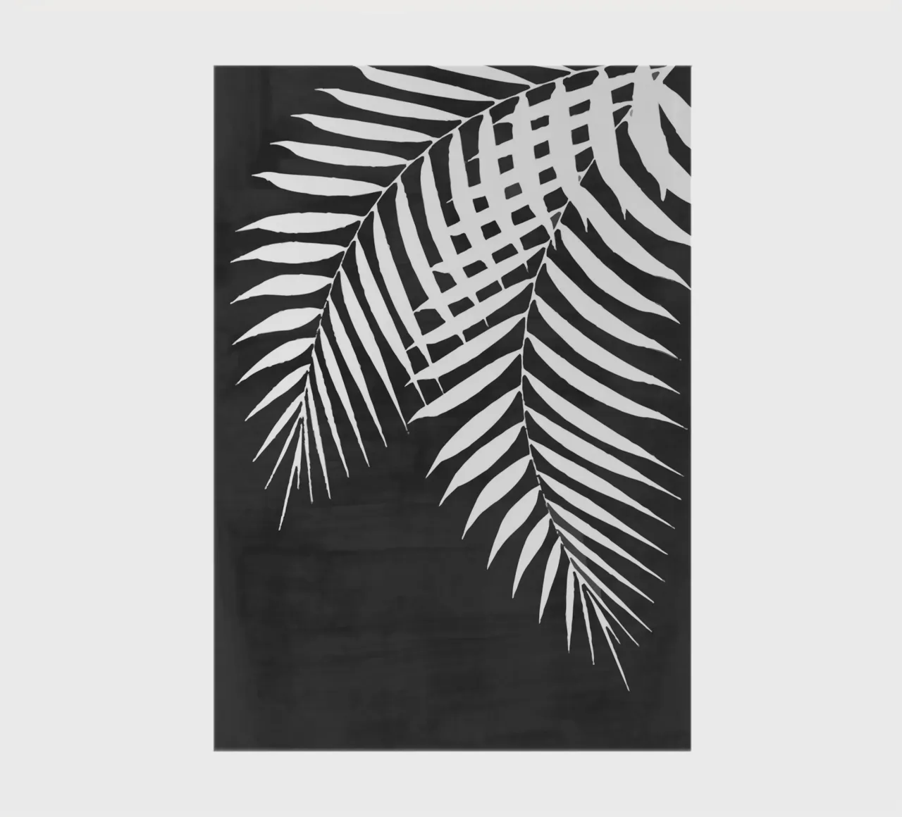 Black Paint Stroke of Palm Leaves notebook by amini54