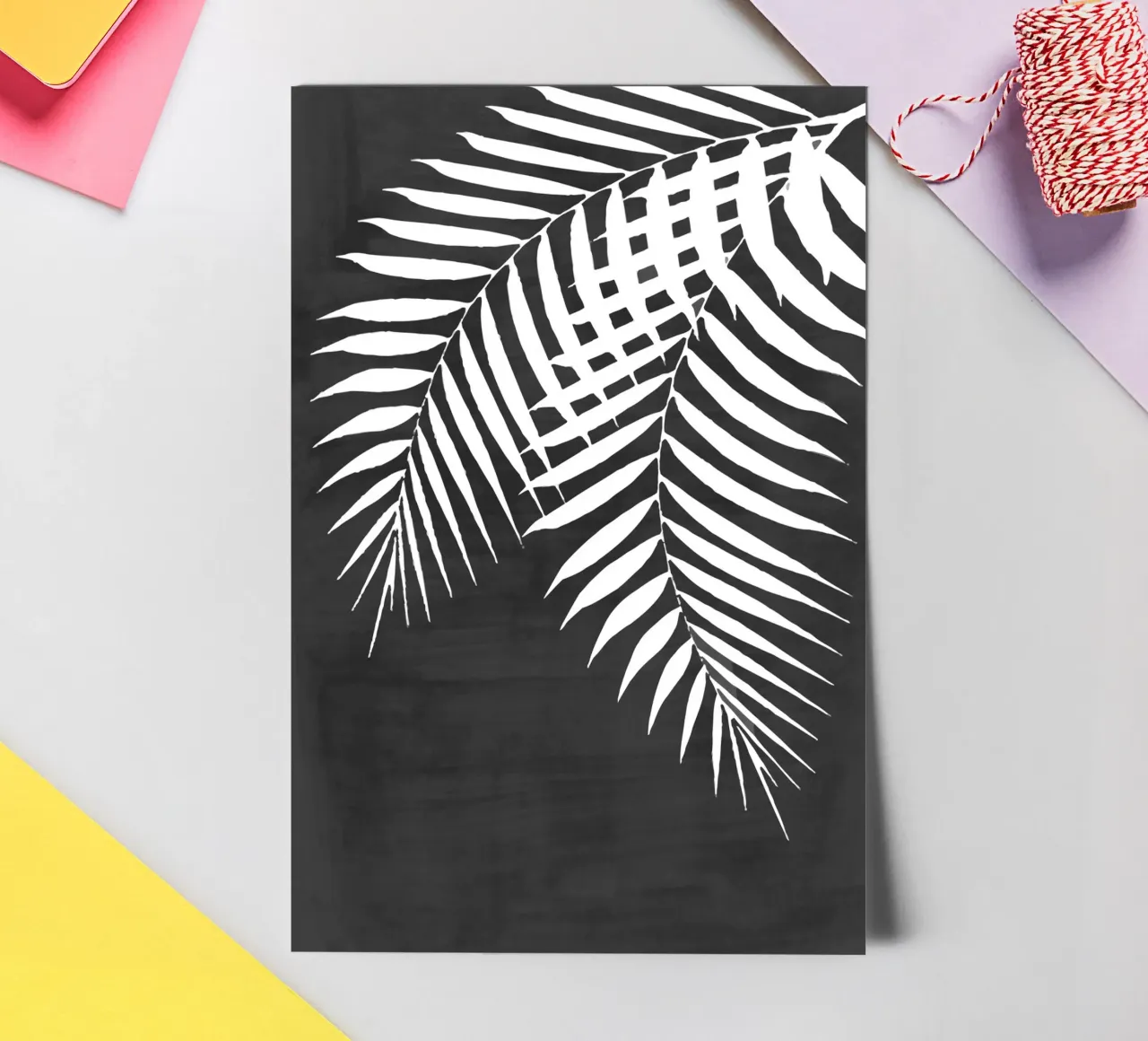Black Paint Stroke of Palm Leaves sticker sheet by amini54