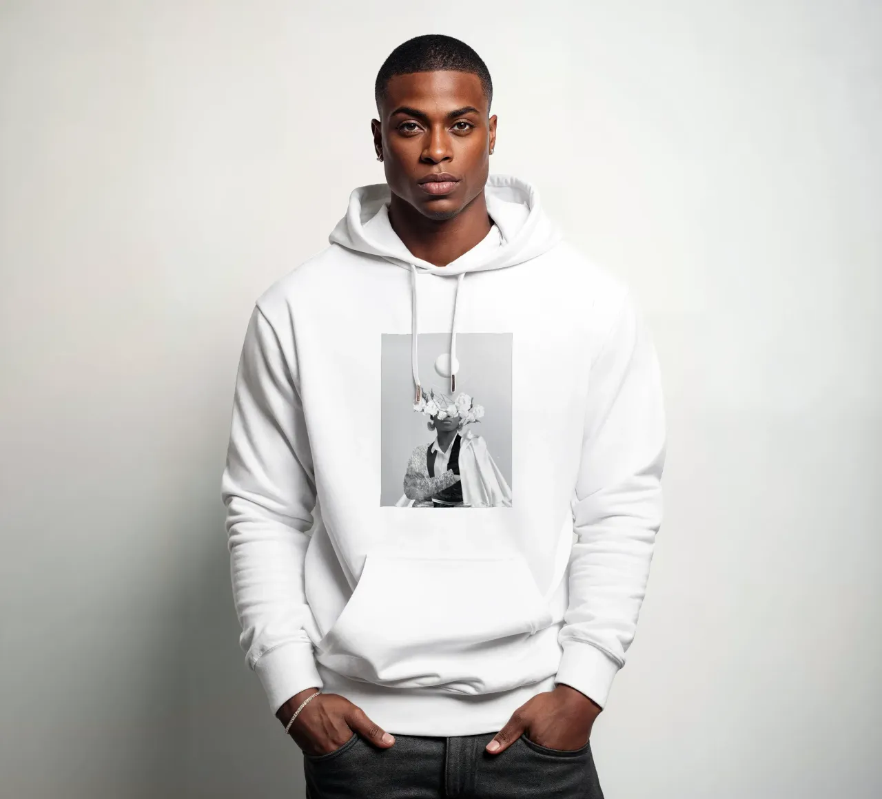 El poder de su contraste sudadera con capucha de Frank Moth