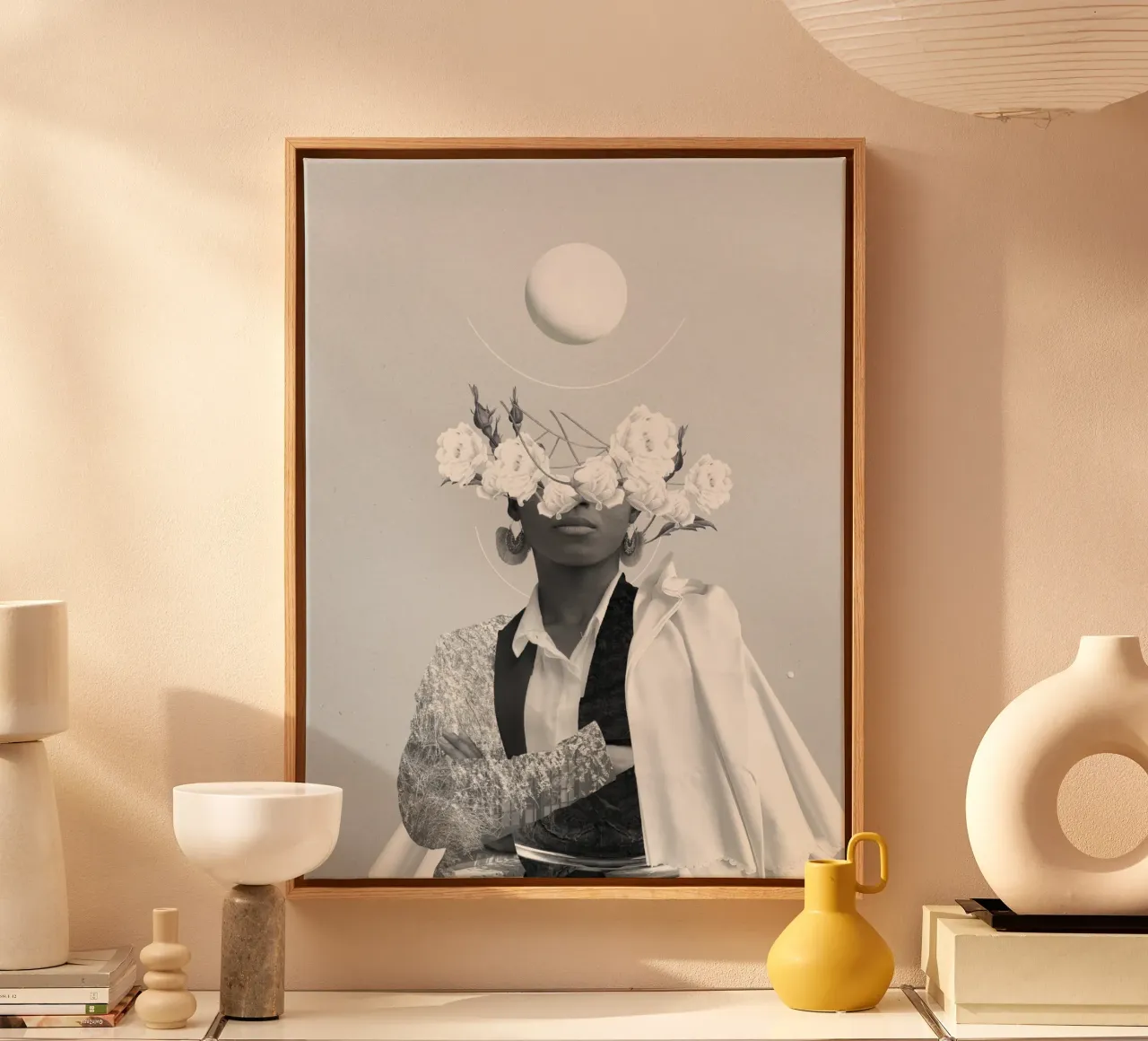 The Power of Your Contrast canvas with Floater frame by Frank Moth